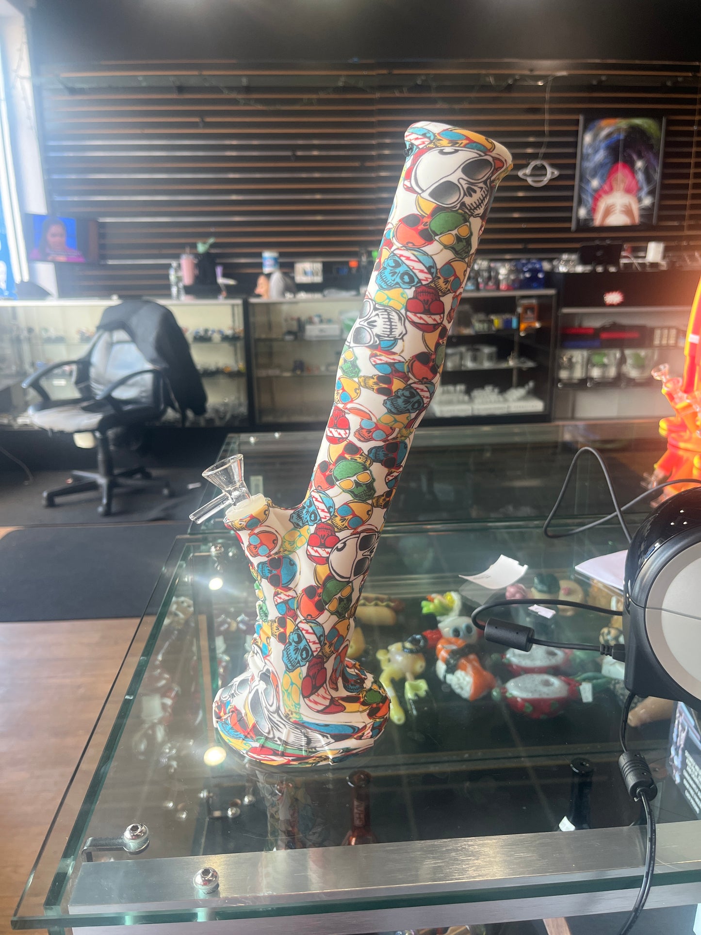 Silicone 45 Degree Straight Bong