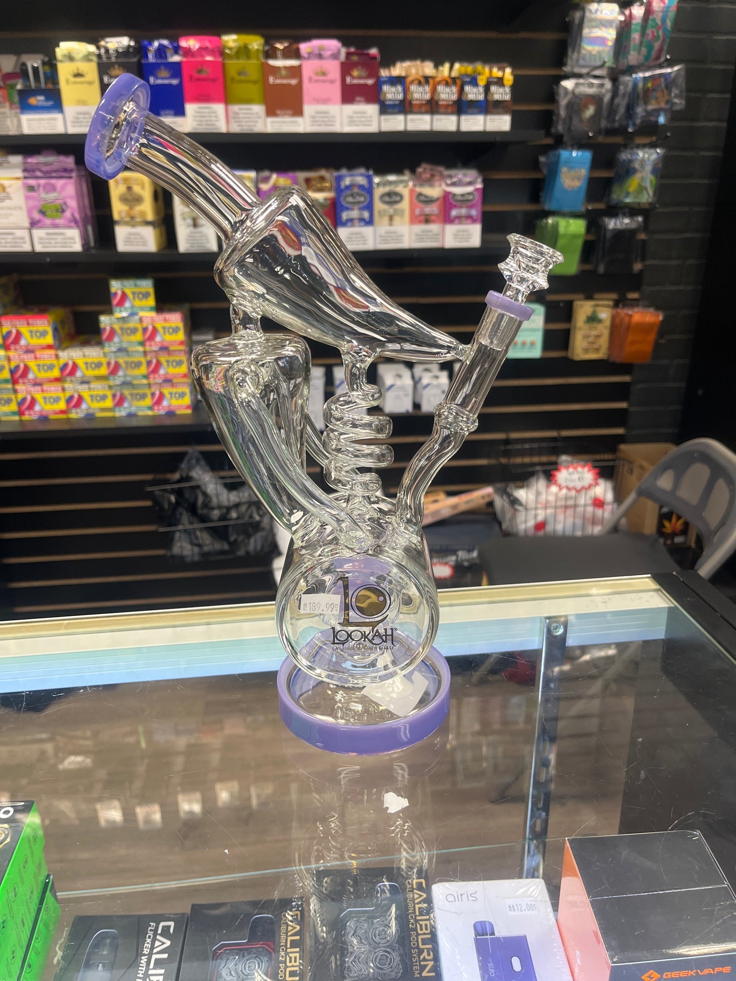 Lookah Light Purple Drum Chamber Chili Pepper Bong