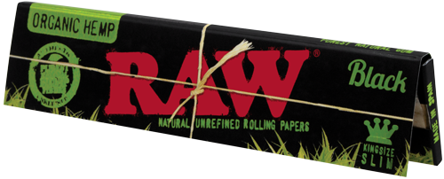 Raw Black Organic Hemp King Size Slim Rolling Papers
