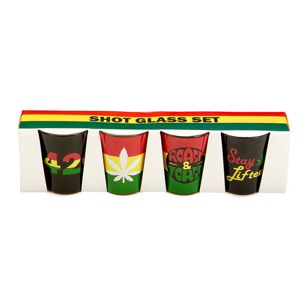 Rasta Shot Glass 4pc Set