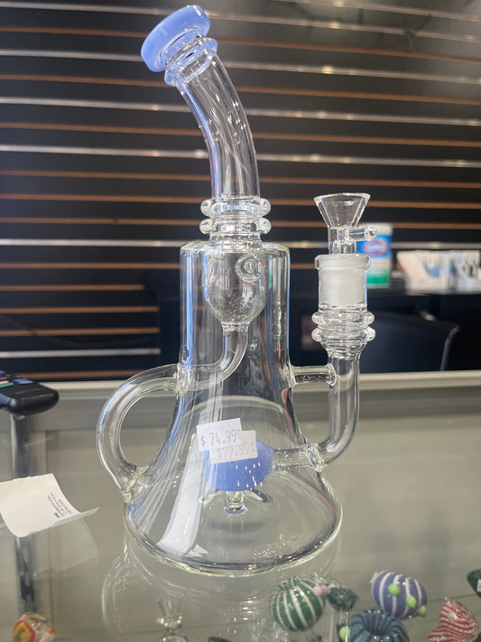 Purple Glass Bong with Handle