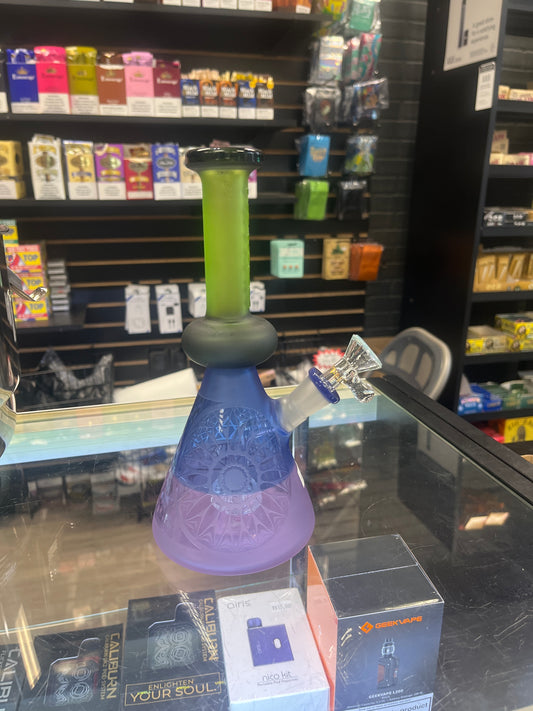 Small Tattoo Multicolor Layered Beaker Bong