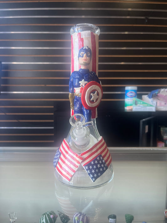 Captain America Beaker Bong