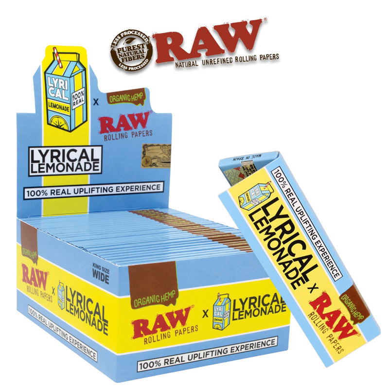 Raw x Lyrical Lemonade Terpene Infused Kingsize Wide Rolling Papers