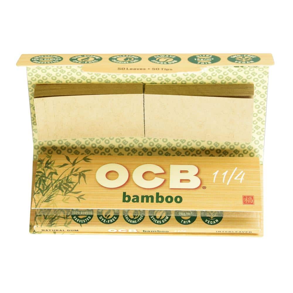 OCB Bamboo 1 1/4 Rolling Papers + Tips