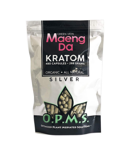 OPMS Silver Green Vein Maeng Da Capsules