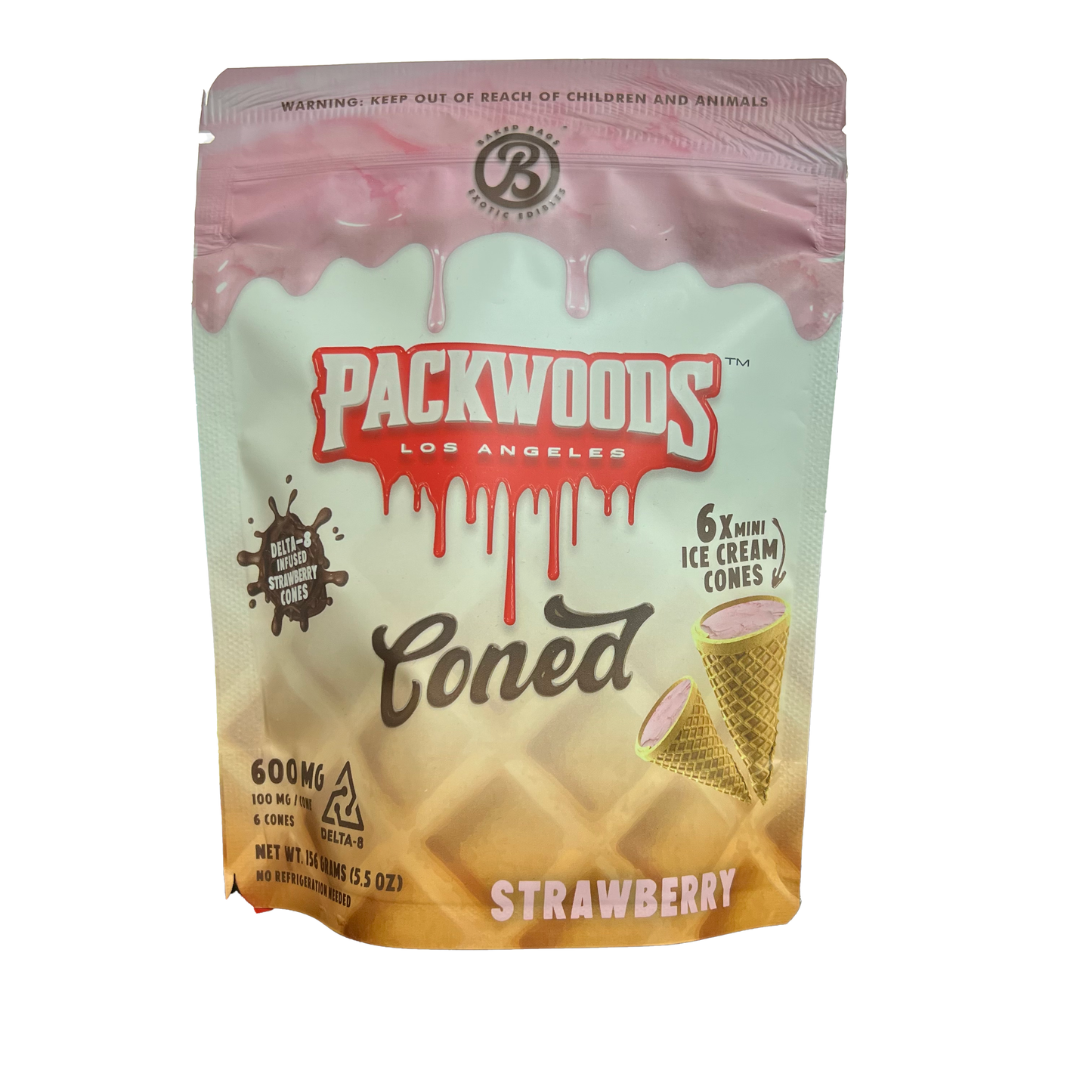 Packwoods Baked Bags 600mg Delta 8 Cones