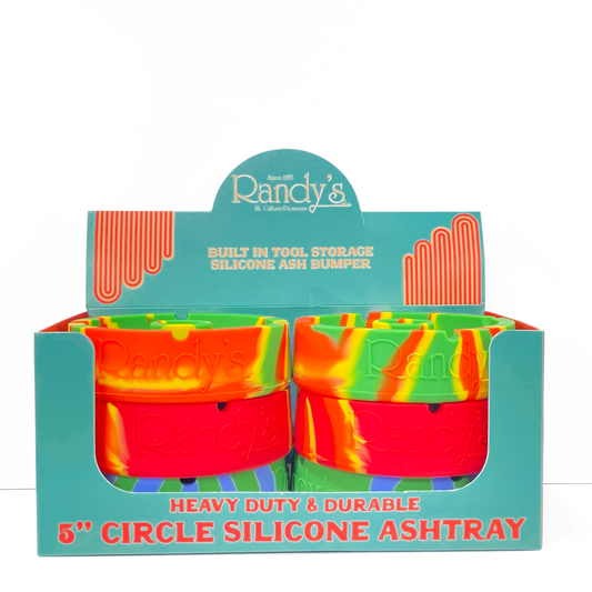Randy's 5" Circle Silicone Ashtray - Assorted 6ct