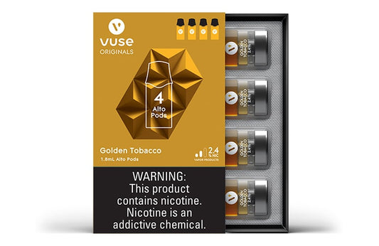 Vuse Alto Pods 2.4% 4 Pack - Golden Tobacco